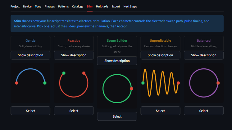 Stim character cards